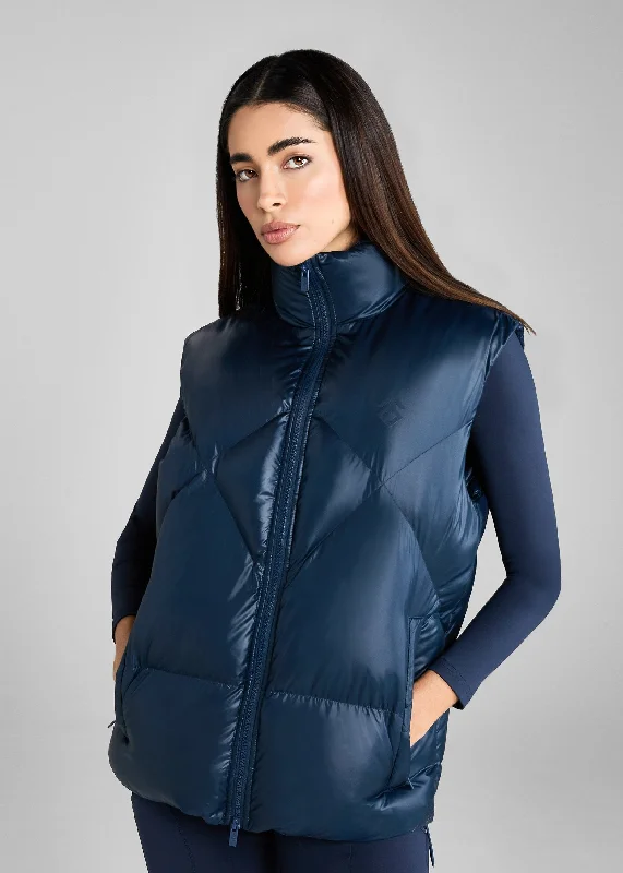 Navy Heavy Quilted Gilet