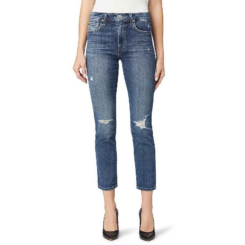 Joe's Womens High-Rise Ankle Straight Leg Jeans