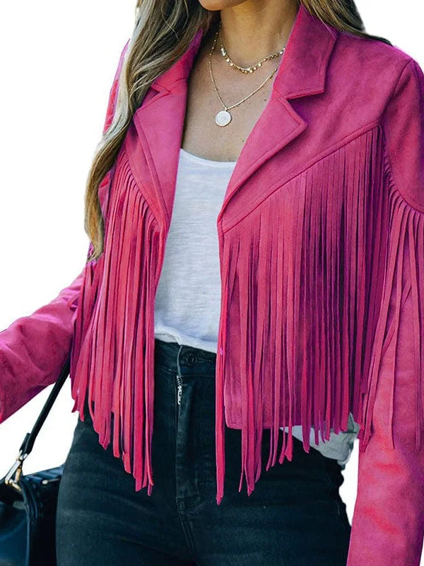 Loose Fit Fringe Jacket