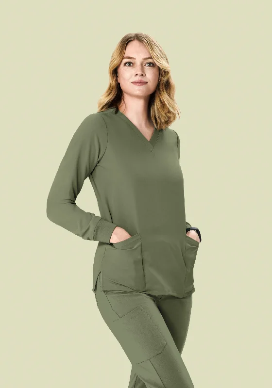 Long Sleeve 6 Pocket Top Sage