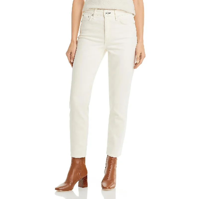 Rag & Bone Womens High Rise Ankle Cigarette Jeans