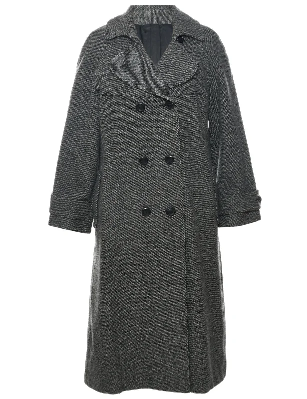 Double Breasted Wool Coat - M