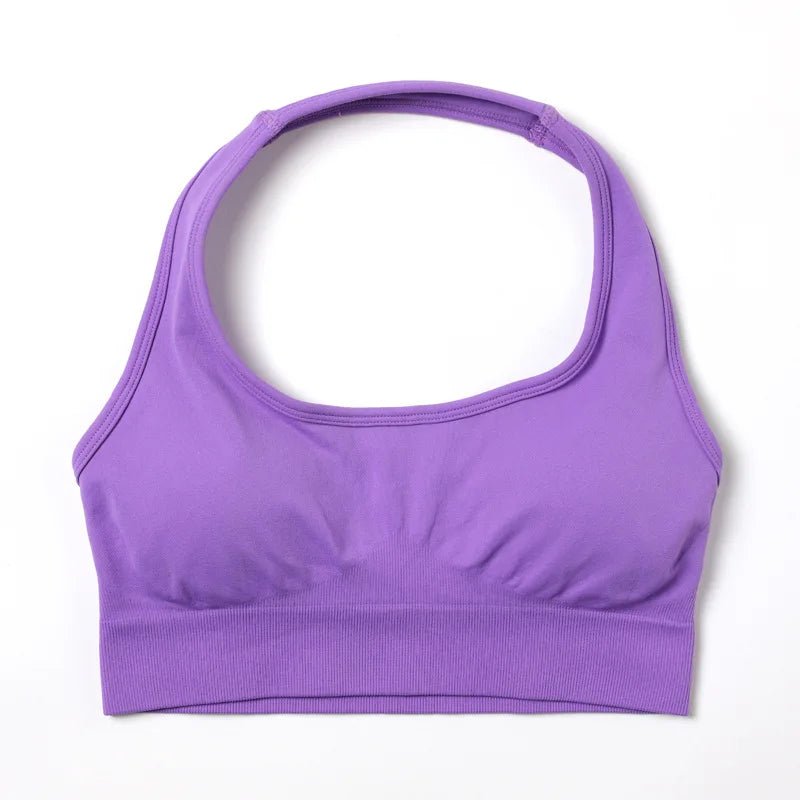 Purple halter bra