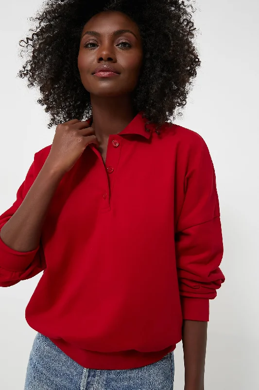 Red Bode Polo Sweatshirt