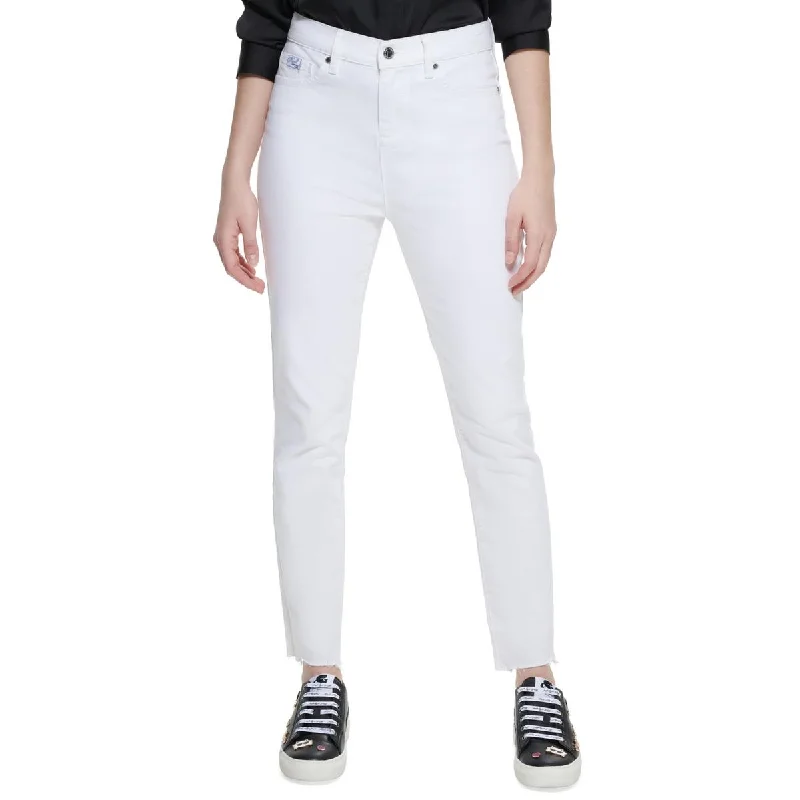 Karl Lagerfeld Paris Womens Raw Hem Denim Skinny Jeans