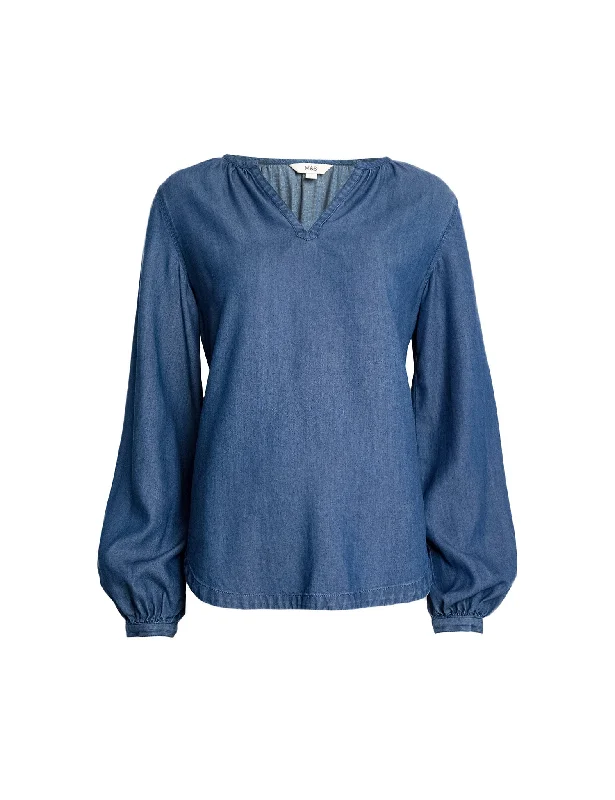 Pure Lyocell™ V-Neck Blouse