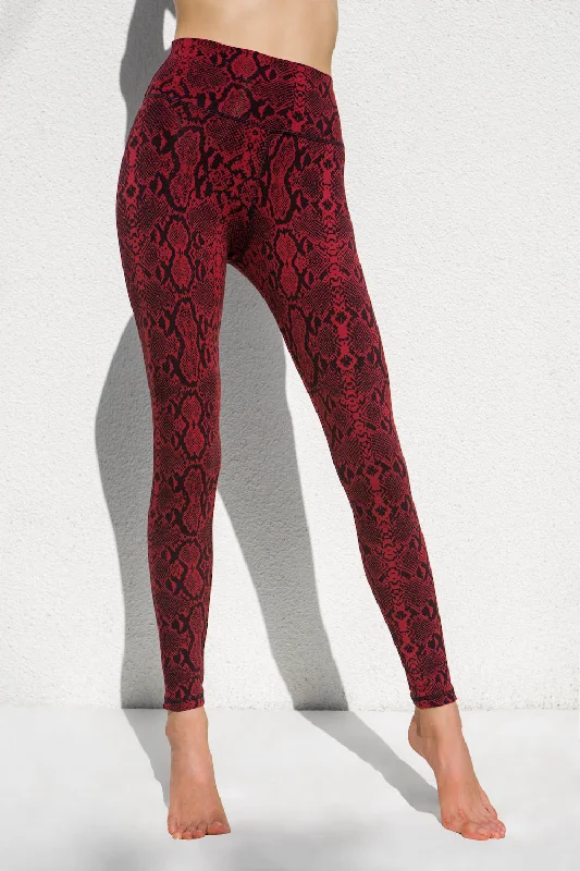 Snake Leggings - Red Snake