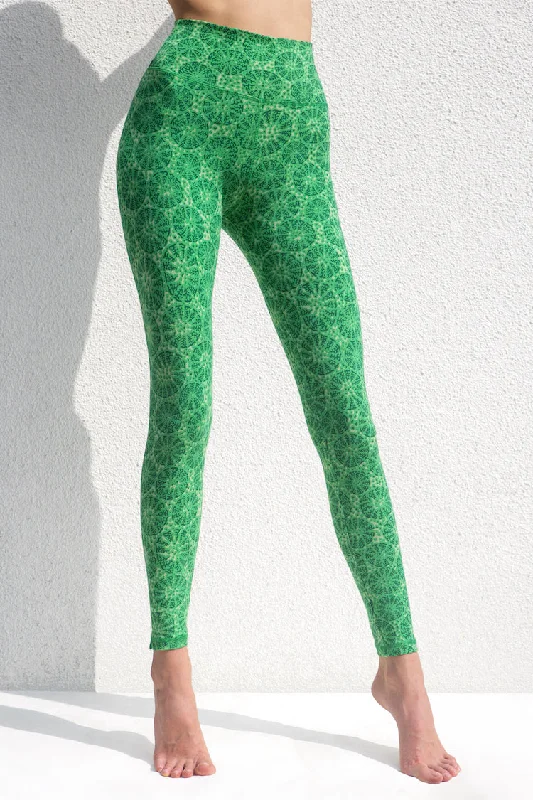 Coral Leggings -Summer Green