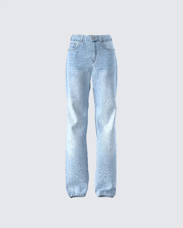 Zo Blue Denim Straight Leg Jean