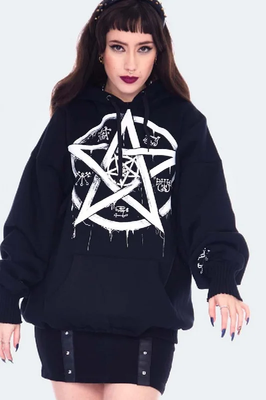 All Seeing Spirit Printed Oversized Hoodie