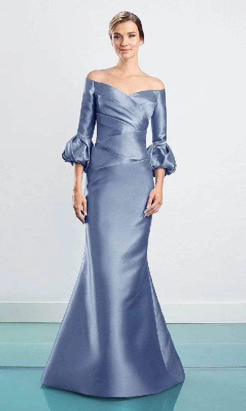 Alexander by Daymor - Quarter Sleeve Satin Evening Gown 1465