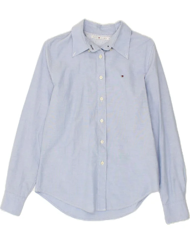 TOMMY HILFIGER Womens Shirt US 10 Large Blue Cotton