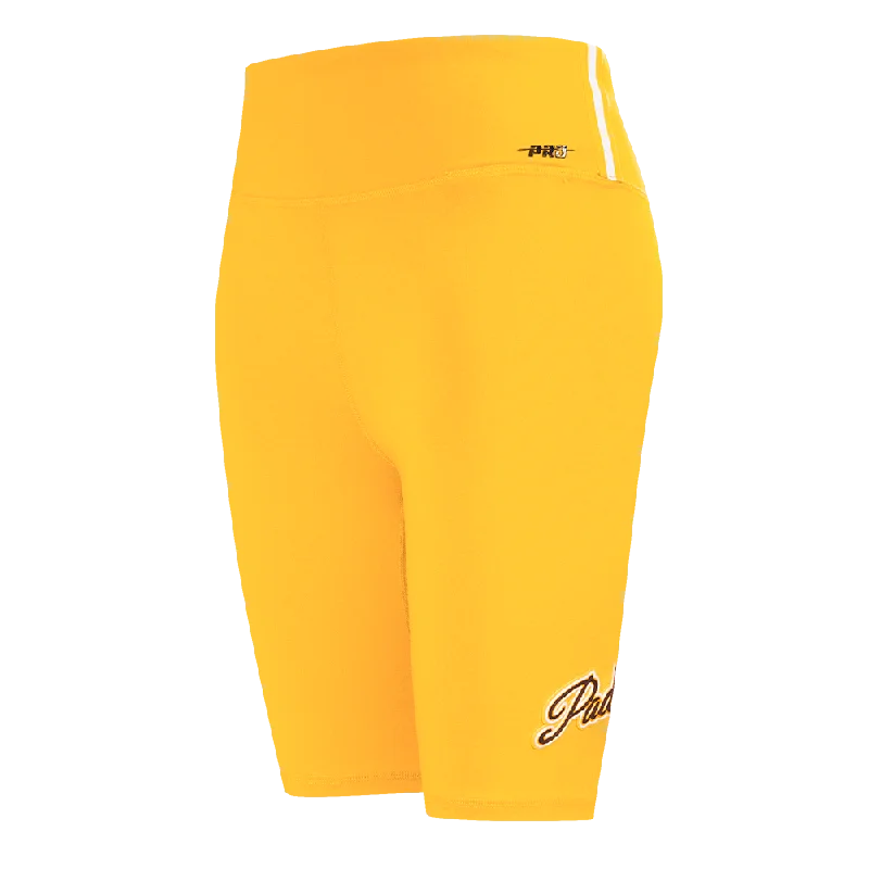 MLB SAN DIEGO PADRES SCRIPT WOMEN'S JERSEY BIKE SHORT (YELLOW)