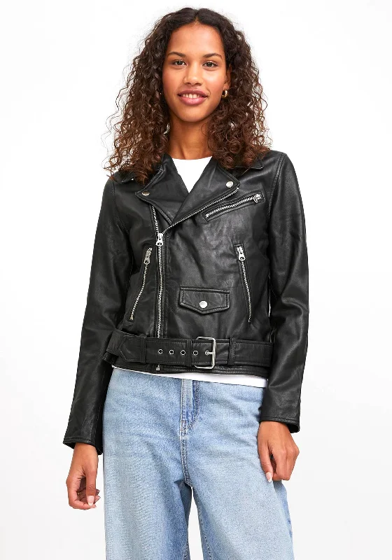 JJXX Calvin Biker Leather Jacket, Black