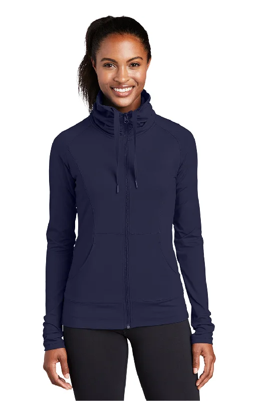 Sport-Tek Womens Sport-Wick Moisture Wicking Full Zip Jacket - True Navy Blue