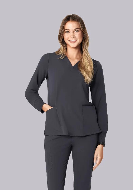 Long Sleeve 6 Pocket Top Pewter