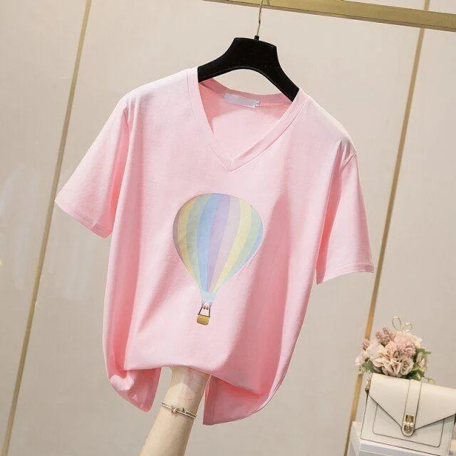 Balloon-Print T-Shirts For Women