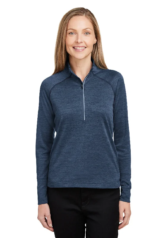 Spyder Womens Mission 1/4 Zip Sweatshirt w/ Pockets - Frontier Blue