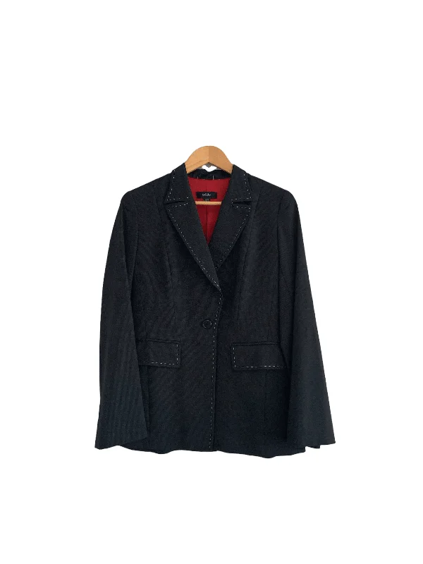 Whistles Single Breasted Jacket Black UK Size 12