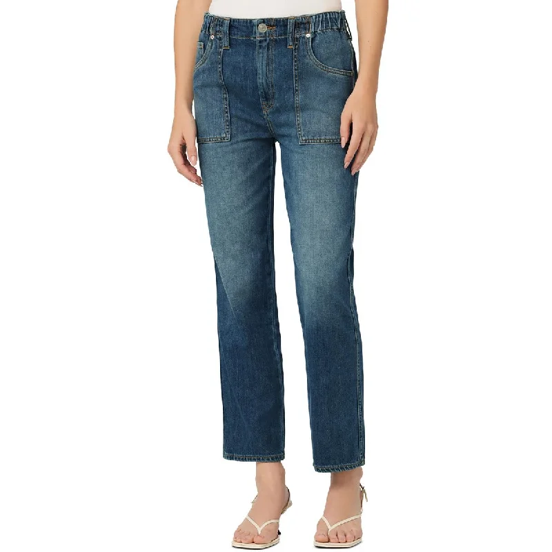 Hudson Womens High Rise Ankle Straight Leg Jeans