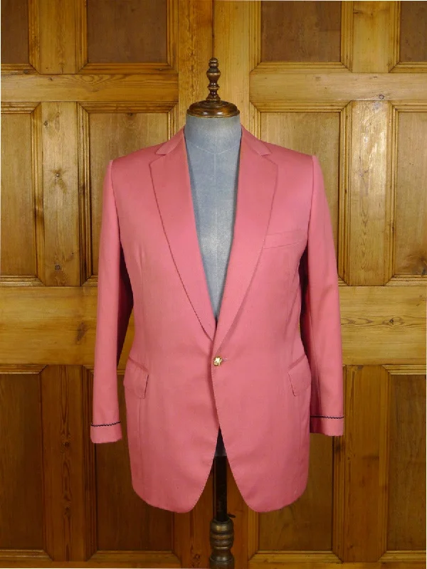 24/1044 wonderful 1984 vintage cyril a castle savile row conduit st bespoke pink wool blazer w/ beautiful detailing 42 short to regular