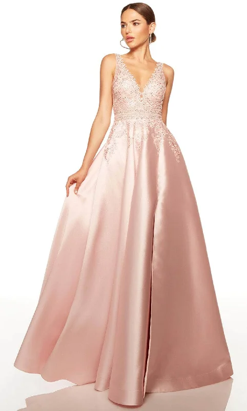 Alyce Paris 61305 - Floral Embroidered A-line Prom Dress