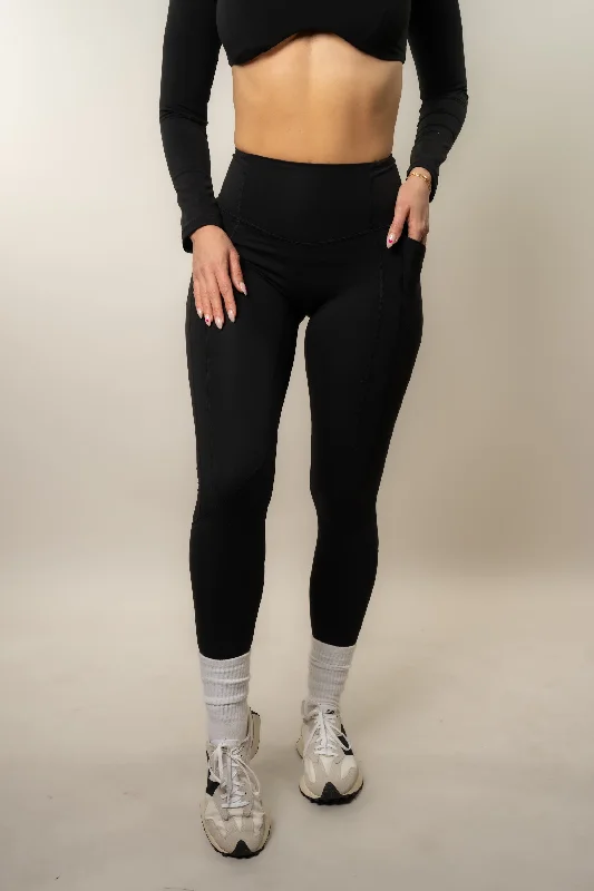 Tall 30" Effortless Heart Booty Leggings - Black