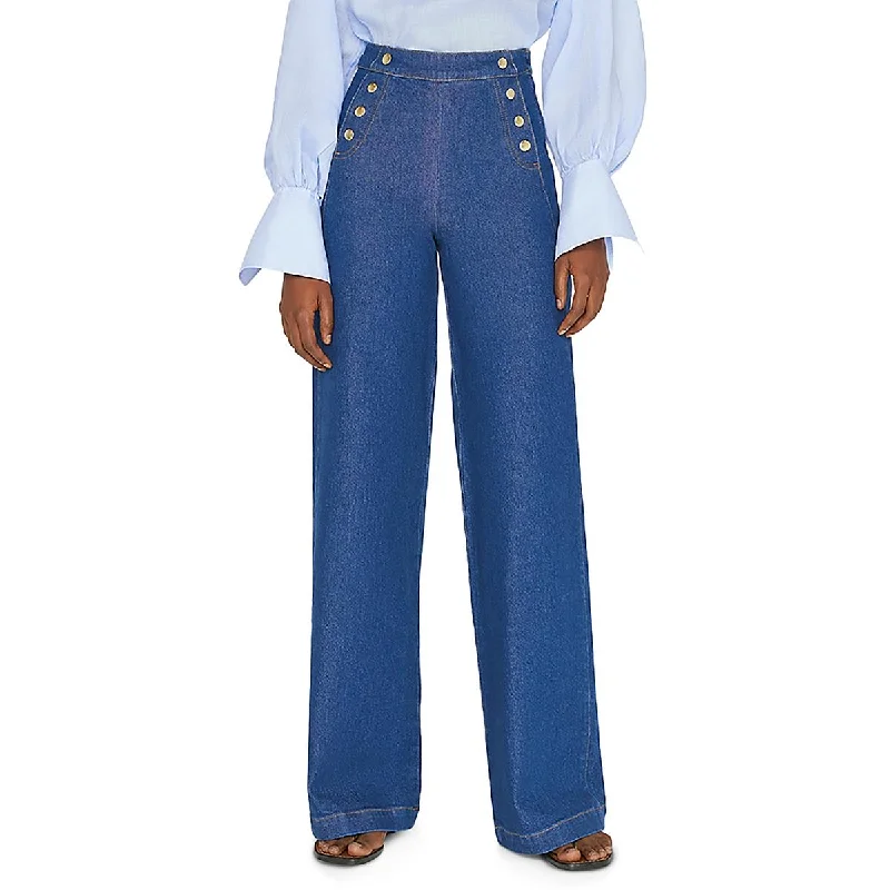 FRAME Womens Sailor High Rise Wide Leg Jeans