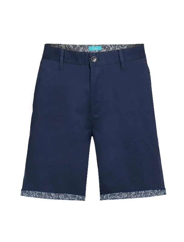 Men's cotton stretch Chino Shorts, Navy 5100