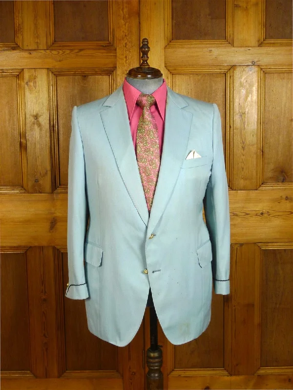 24/1164 fabulous 1983 vintage cyril a castle savile row conduit st bespoke pale green worsted blazer jacket 42-43 regular