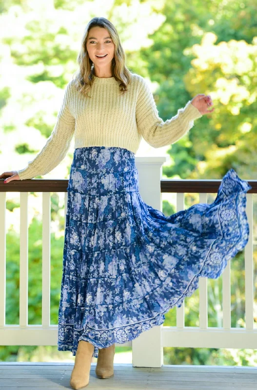 Sundance Maxi Skirt / English blue