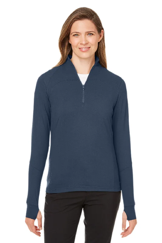 Spyder Womens Spyre UPF 40+ 1/4 Zip Sweatshirt - Frontier Blue Frost