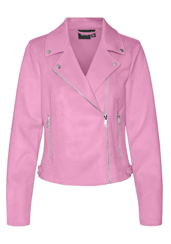 Vero Moda Jose Faux Suede Short Jacket, Pastel Lavender