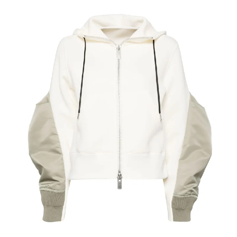 Nylon Twill x Sponge Sweat Zip Up