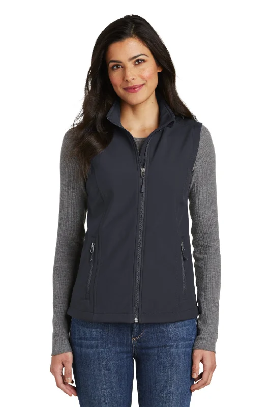 Port Authority Womens Core Wind & Water Resistant Full Zip Vest - Battleship Grey