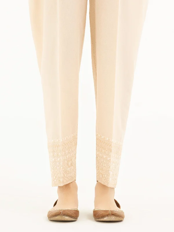 Embroidered Cambric Trousers(Pret)