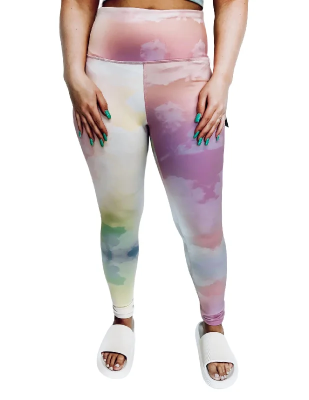 Full Length Legging In Rainbow Cloud