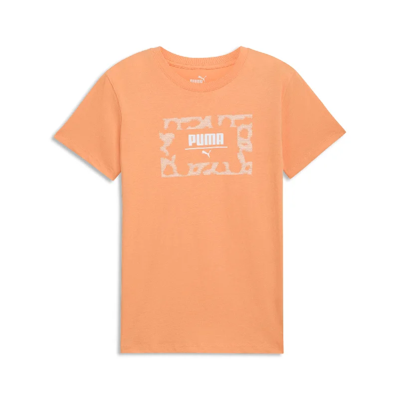 PUMA Women's Cheetah Box Logo Tee