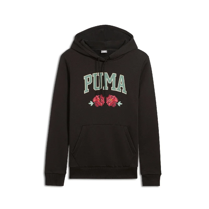 PUMA Women's Faux Embroidered Floral Hoodie