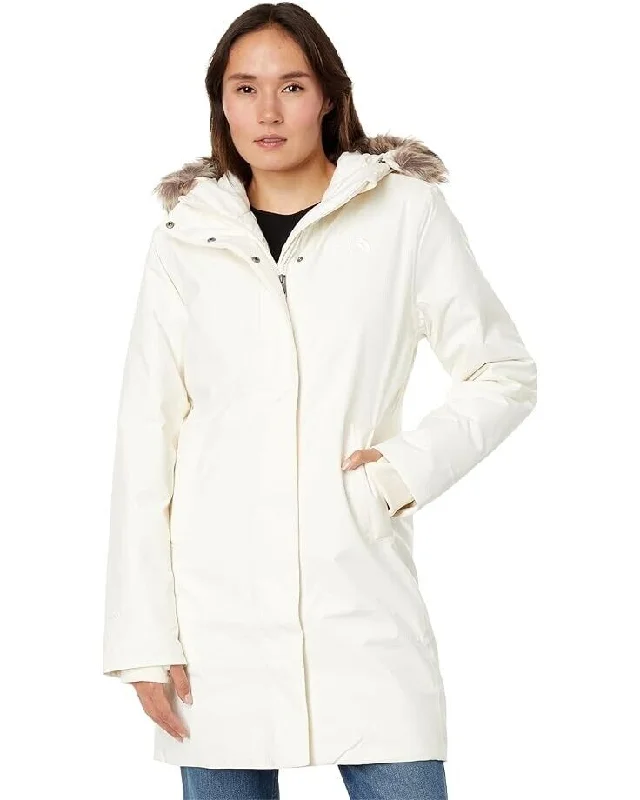 The North Face Arctic NF0A4R2VN3N Parka Women White Nylon Hooded Full Zip CLO972