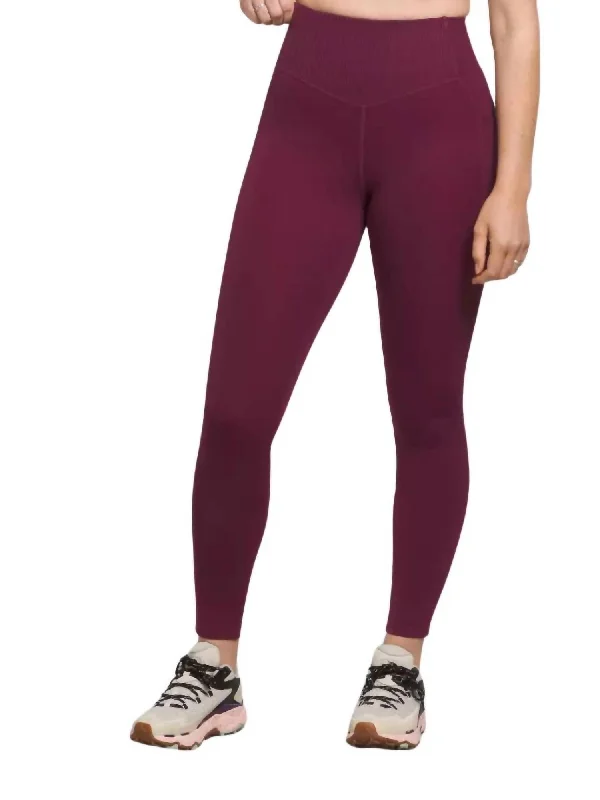 Women's Dune Sky Pocket Tight Leggings - Regular Fit In Boysenberry